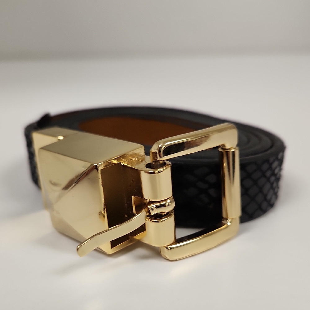 MICHAEL By Michael Kors Leather Snakeskin Print Belt SIZE S